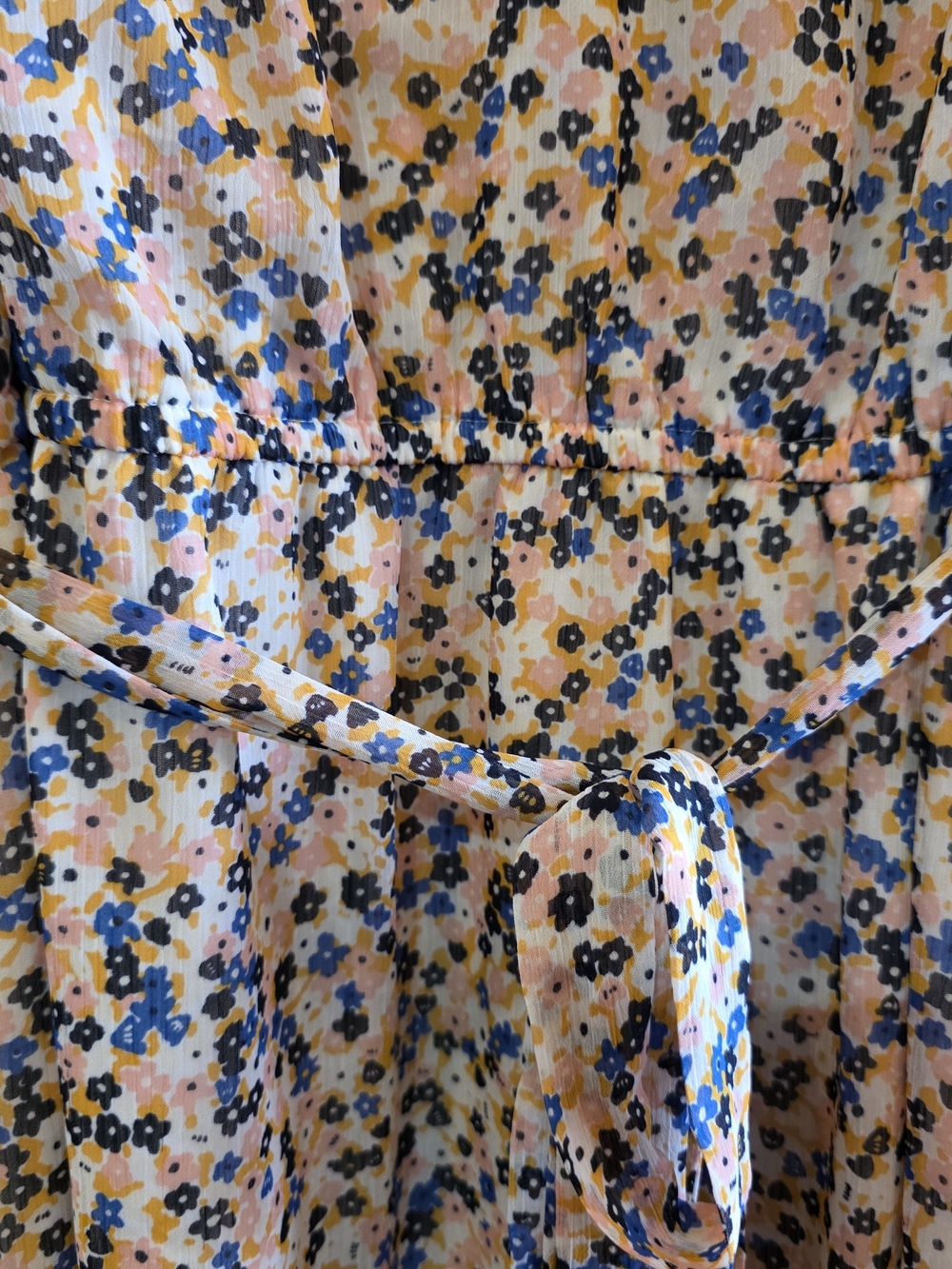 Ann Taylor Factory White Midi Dress with Floral Print Size L - Picture 4 of 14
